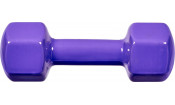 Гантель обрезиненная, фиолетовая 4 кг